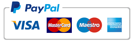 Visa, MasterCard, PayPal, Maestro, American Express